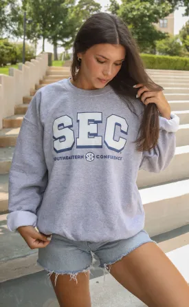 charlie southern: sec block sweatshirt - grey