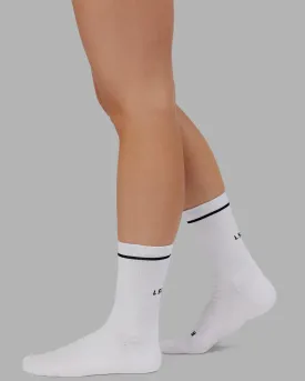 Fast Performance Crew Socks - White