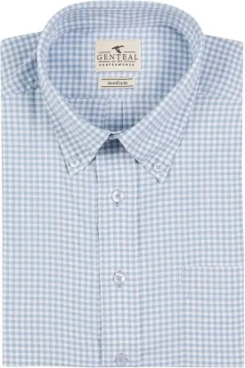 Gingham Performance Sport Shirt- Heritage Blue