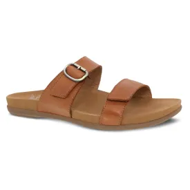 Justine Slip on Two Strap Sandal in Luggage