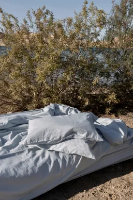 Linen Duvet Cover and Sham Set in Puritan Grey