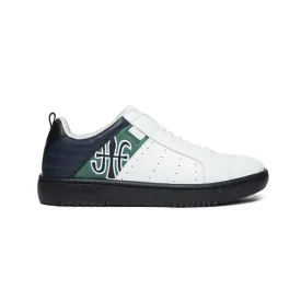 Men's Icon 2.0 White Green Black Logo Leather Sneakers 06512-045