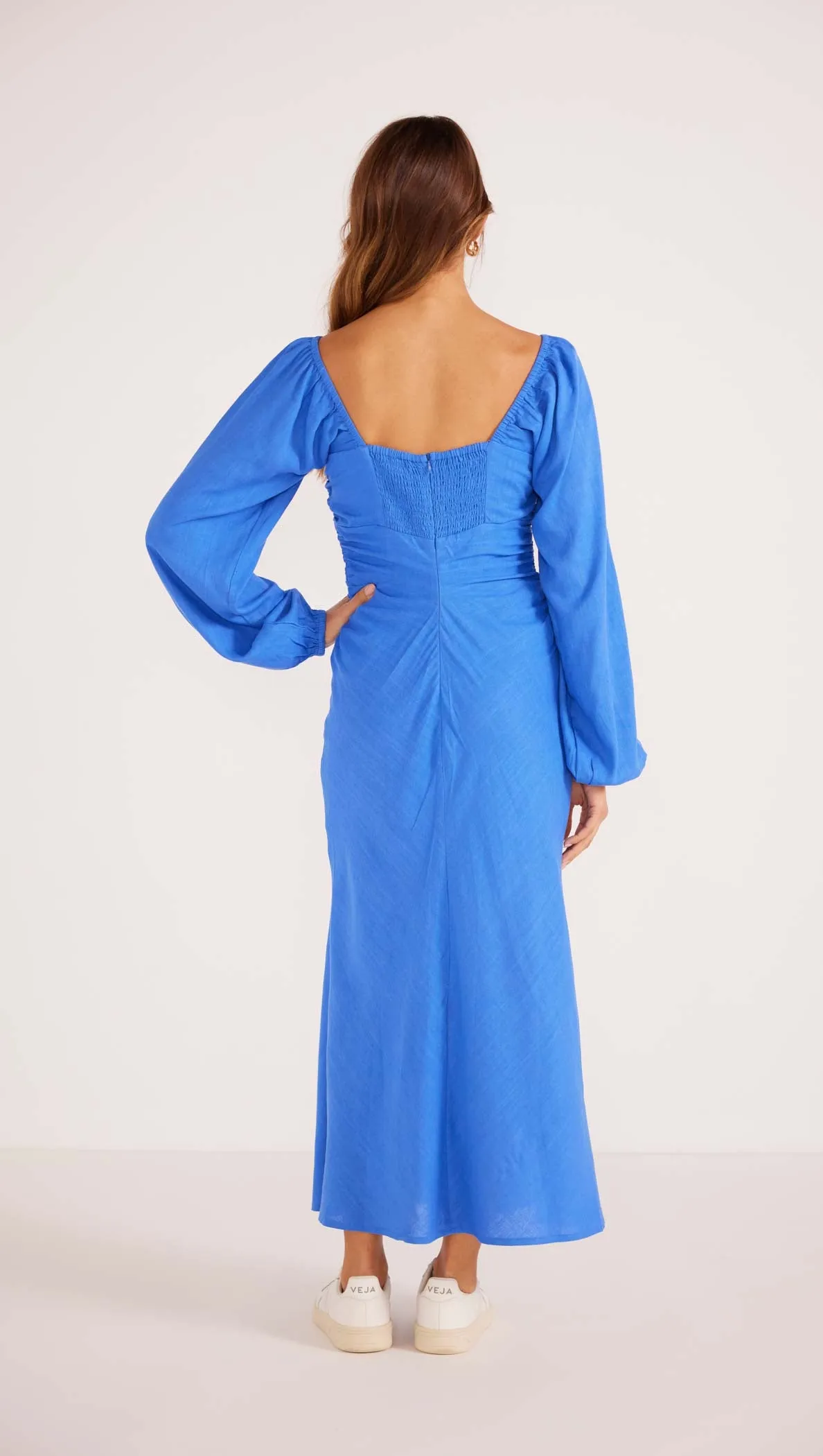 Phoebe Ruched Midi Dress