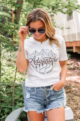 "Adventure Explore More" Graphic Tee- Ivory