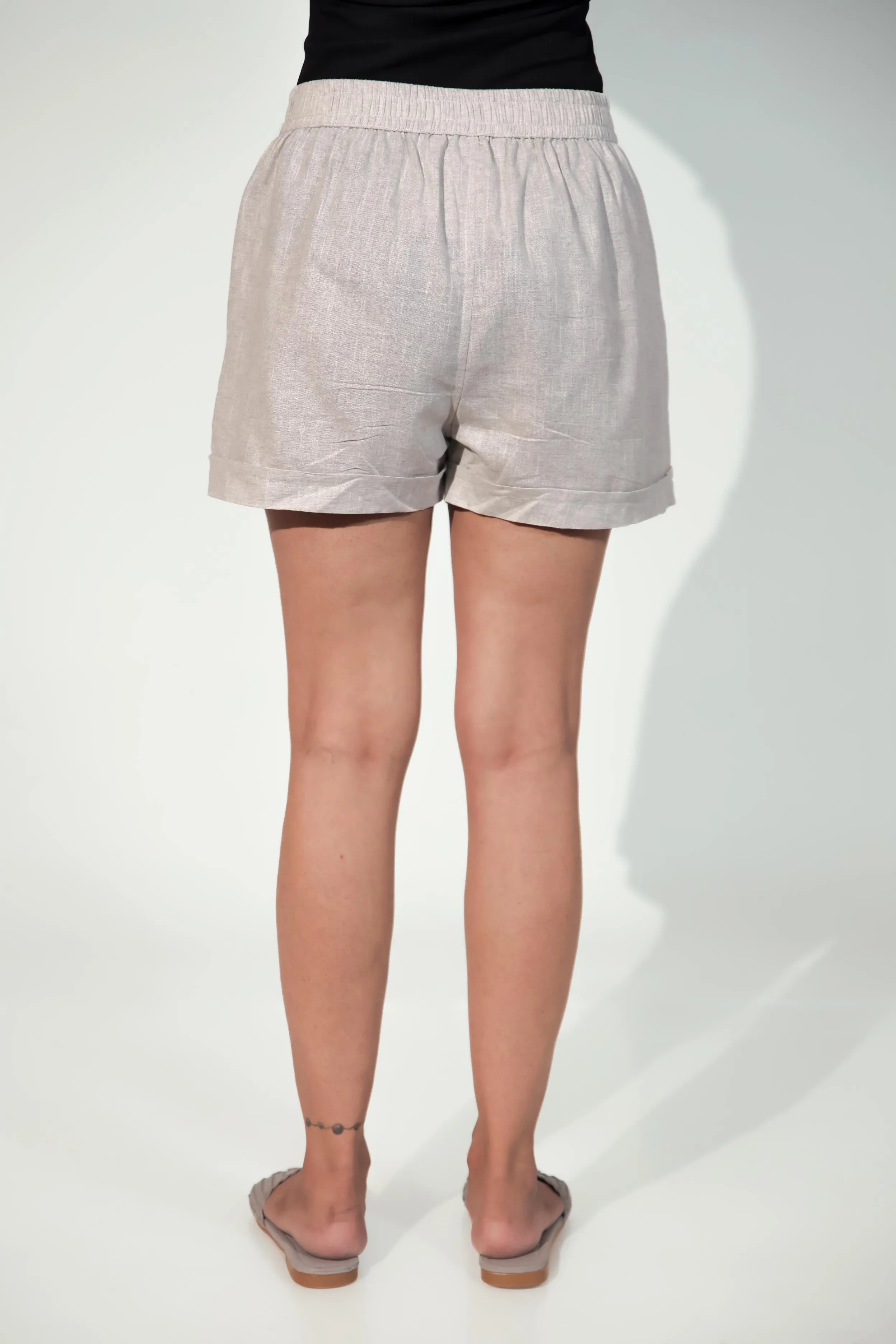 Steel Grey Women's Thigh-Length Shorts