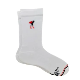 Ultra-Light Solid White Crew Socks